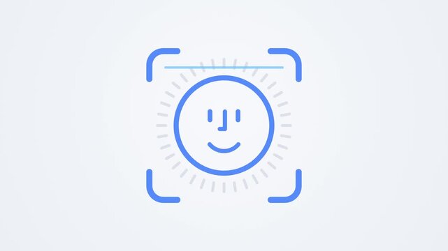 Face liveness check with head turning and progress ticks filling then green check, face verification