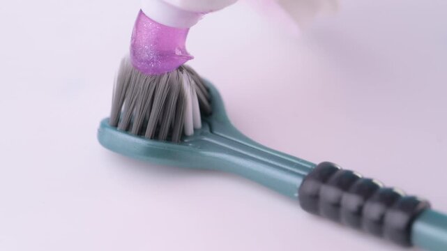  video of a toothbrush with toothpaste