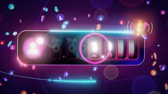 3D subscriber counter odometer rolling to one million with avatar vortex gold confetti celebration seamless loop