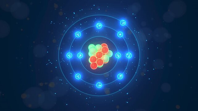 Sodium Atom to Sodium Cation Na+ &ndash; 3D Animation of Electron Loss and Ion Formation. 4k video. ProRes 4444.