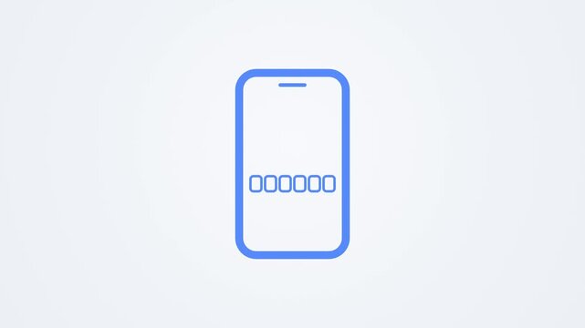 Phone receiving one time passcode with code boxes filling then green check badge, OTP verification