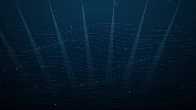 Abstract blue background with light beams and glowing digital lines