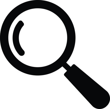 A stylized magnifying glass icon indicating search or zoom functionality