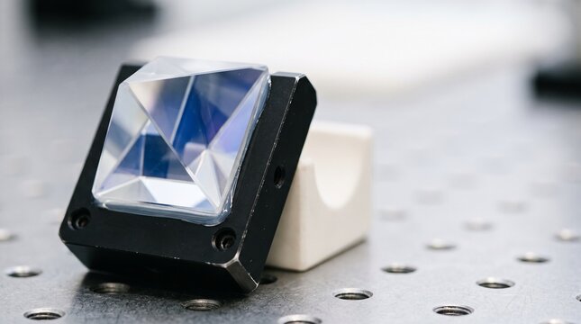 Coated prism inspection in an anodized optical mount