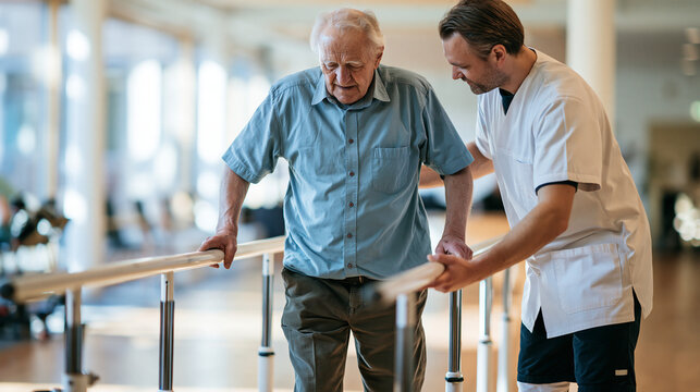 Bright interior of a modern rehabilitation center