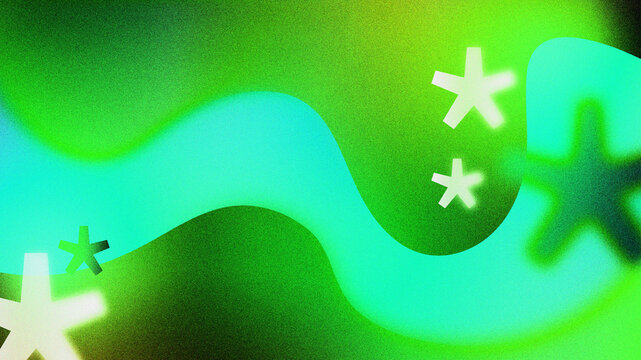 Blury and grainy modern green gradient illustration background. Can be used for presentation purpose, design element, wallpaper, branding or promotion, social media, printing purpose, and more.