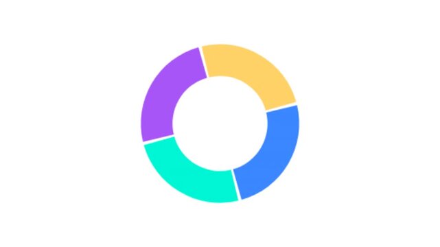 A collection of vibrant circular charts and donut graphs with colorful segments on a white background. Perfect for business reports and educational data presentations.