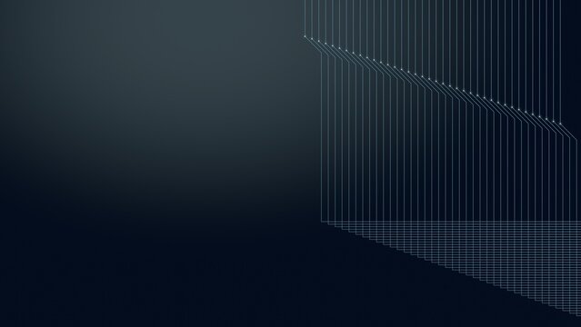 Abstract digital circuitry forming a futuristic data network