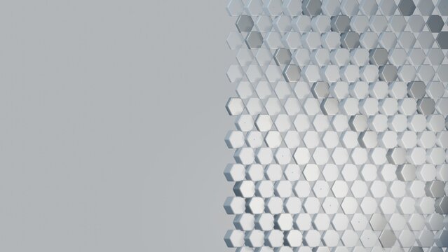 3d hexagonal tiles forming a geometric pattern