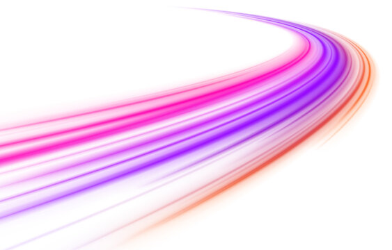 Vibrant neon speed lines with colorful glowing trails and dynamic curved motion effect.