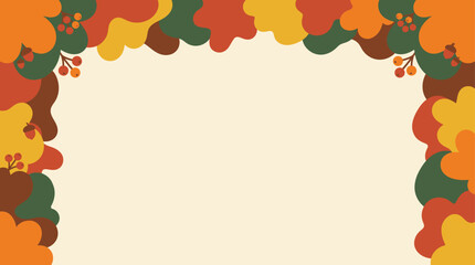 A vibrant and festive thanksgiving background featuring colorful autumn leaves and a warm inviting aesthetic perfect for holiday greetings and celebrations © MdHabibur