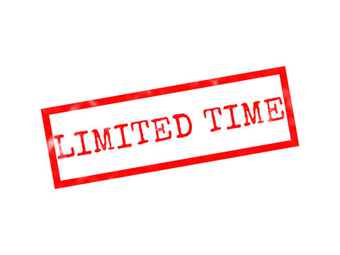 Red limited time stamp icon