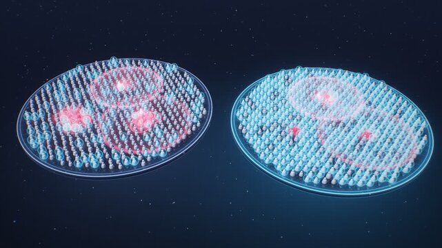 Herd Immunity Simulation 3D Vaccinated Population Shields Blocking Virus Spread vs Unvaccinated Outbreak Loop