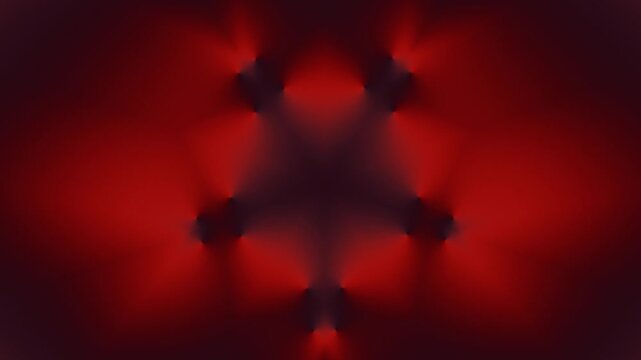 Crimson gradient shadows radiate through five pinched focal points in a dramatic 3D render, evoking luxurious mystery and dark cinematic tension for teaser titles