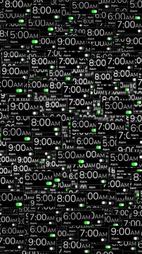 Smartphone displaying endless morning alarms, sleep problems and time anxiety