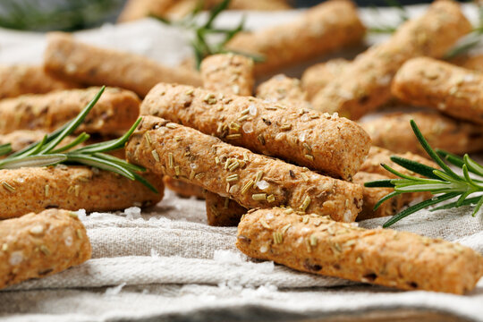 Crispy Bread sticks with Rosemary and Sea Salt