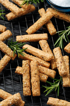 Crispy Bread sticks with Rosemary and Sea Salt
