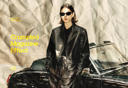Crumpled Magazine Effect For Poster And Social Media Design
