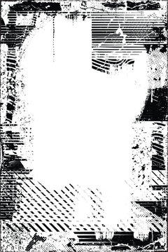 Glitch distorted grungy isolated layers . Design element for brochure, social media, posters, flyers. Overlay texture.Textured banner with Distress effect .Vector halftone dots . Screen print texture