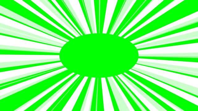 Vibrant green comic style sunburst with radial burst lines