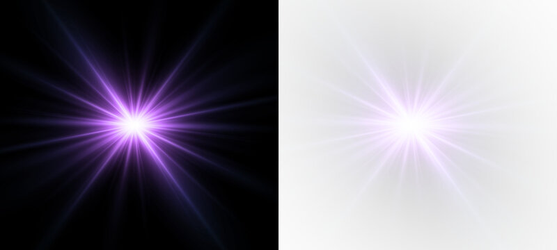 Radiant light burst with sharp beams and brilliant central flare.
