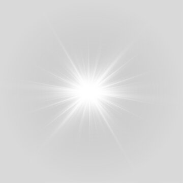 Light explosion with delicate radial rays and lens flare.