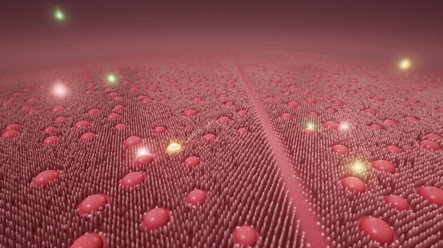 Macro Tongue Taste Buds Lighting Up With Flavor Signals Animation