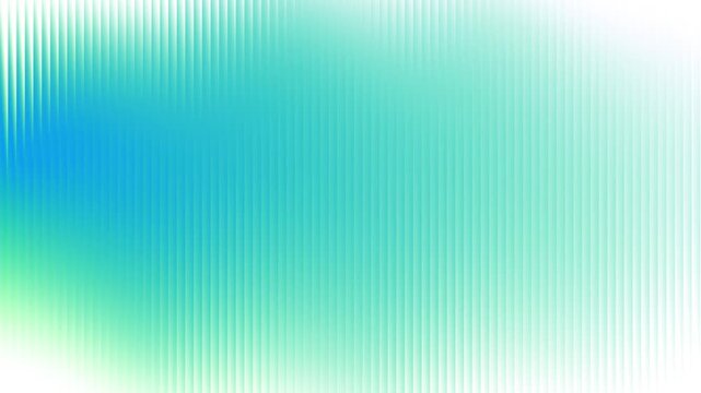 Abstract cyan blue reeded glass background with vertical line texture and smooth color gradient