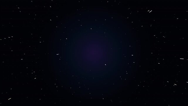 Deep space background featuring purple nebula and glowing stars