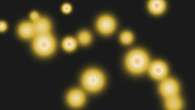 Glowing christmas bokeh lights floating on dark festive background