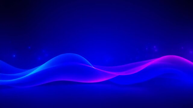 Minimal Blue and Magenta Flowing Light Waves with Upper Copy Space
