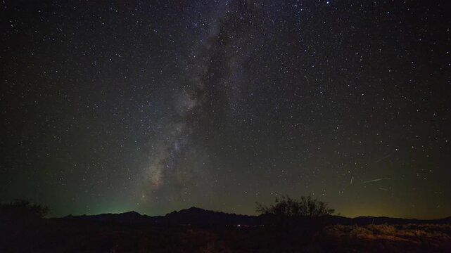 Time lapse of the Milky Way stars setting on a very clear night