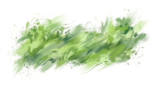 A beautiful abstract watercolor wash in multiple varying shades of fresh green creates a natural and textured background design element
