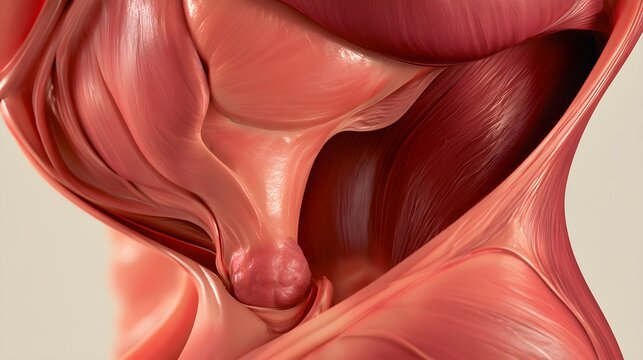 Cervical fibroid in the female reproductive system