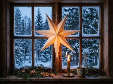 Traditional Paper Window Star (Nordic "Jul" Hope)