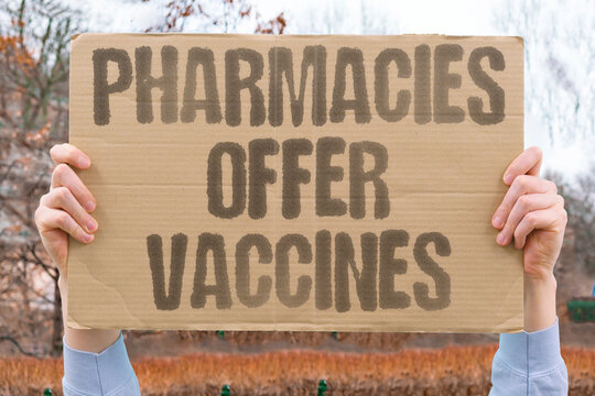 "Pharmacies offer vaccines" Drugstores sell seasonal flu shots. PHARMACY. VACCINE. FLU. SHOTS. APPOINTMENTS.