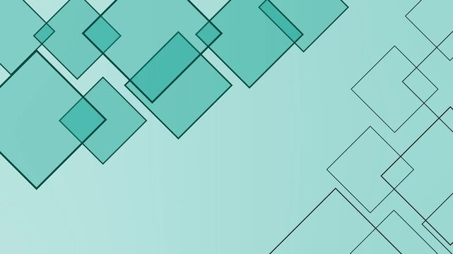 Abstract background with overlapping translucent squares minimal geometric pattern diagonal composition animation