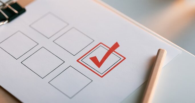 Red Checkmark Selecting Paper Form Option