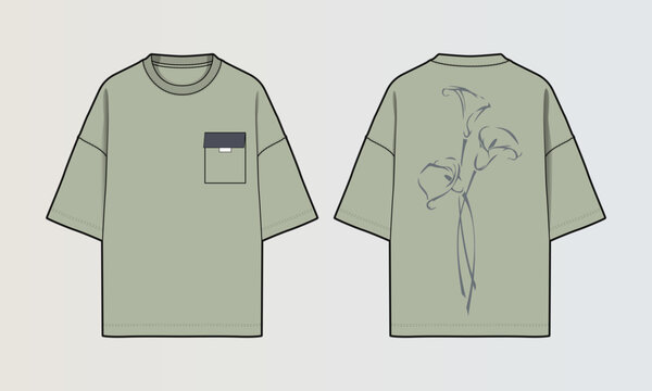 Modern Cut and Sew T-Shirt Collection with Panel Patterns and Graphic Designs