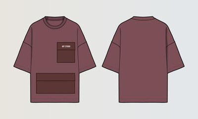 Modern Cut and Sew T-Shirt Collection with Panel Patterns and Graphic Designs