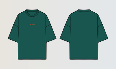 Obraz na płótnie Canvas Modern Cut and Sew T-Shirt Collection with Panel Patterns and Graphic Designs