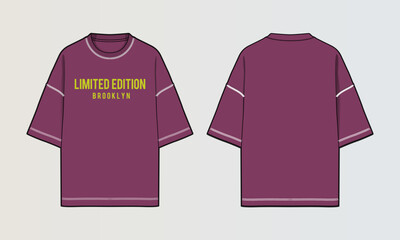 Modern Cut and Sew T-Shirt Collection with Panel Patterns and Graphic Designs