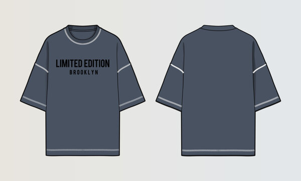 Modern Cut and Sew T-Shirt Collection with Panel Patterns and Graphic Designs