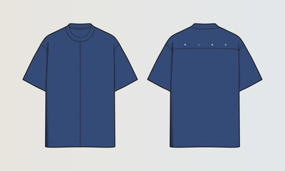 Naklejka na ściany i meble Modern Cut and Sew T-Shirt Collection with Panel Patterns and Graphic Designs