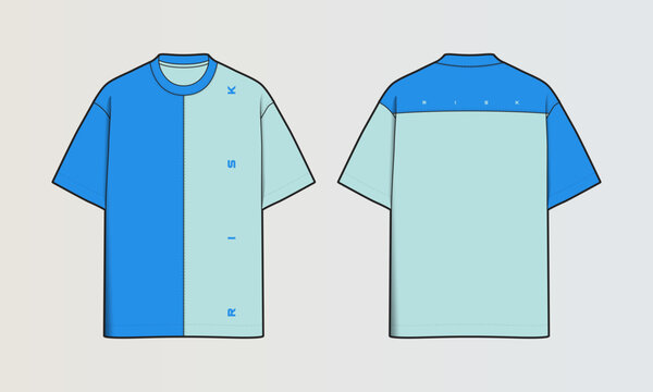 Modern Cut and Sew T-Shirt Collection with Panel Patterns and Graphic Designs