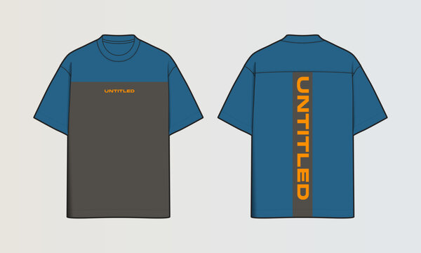 Modern Cut and Sew T-Shirt Collection with Panel Patterns and Graphic Designs