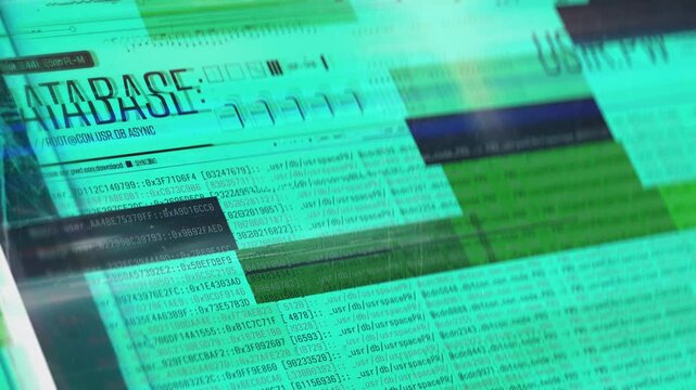 Computer network under cyberattack, password hacking and data exfiltration