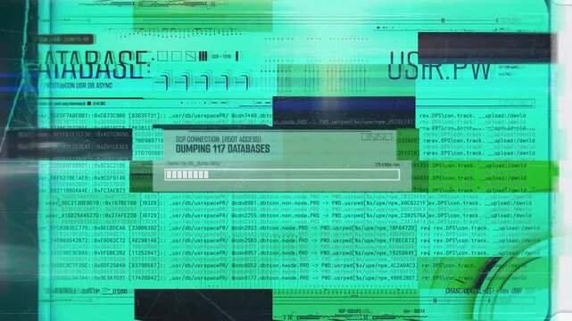Hacker gaining unauthorized access to system, password breach and data leak