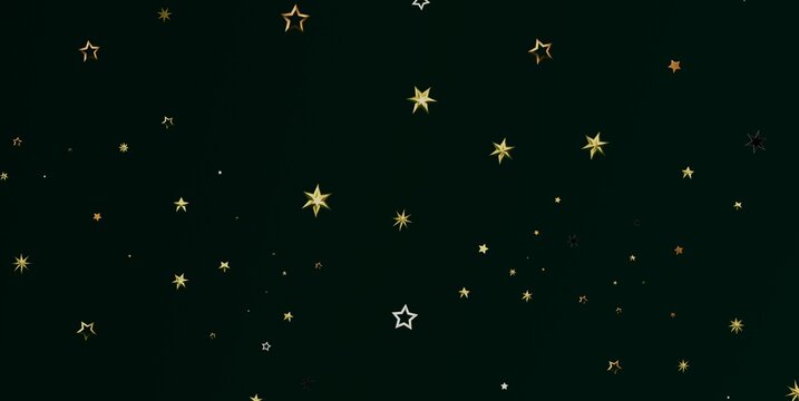 A festive and elegant background featuring scattered golden and white outlined stars.