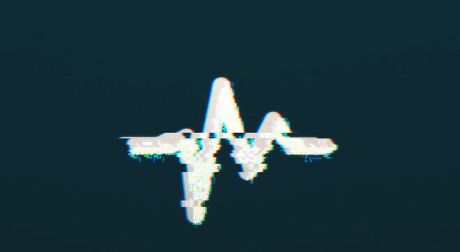 Glitchy Digital Sound Wave with Data Error Effect